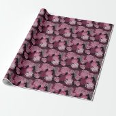 Papier Cadeau Jungle violet nature fleurs monstère conception fe (Déroulé)
