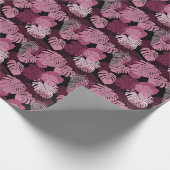 Papier Cadeau Jungle violet nature fleurs monstère conception fe (Coin)