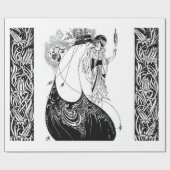 Papier Cadeau Jupe Peacock Beardsley Art Nouveau (Plat)