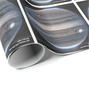 Papier Cadeau Jupiter en infrarouge, télescope spatial James Web
