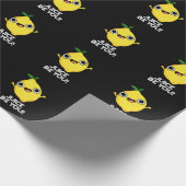 Papier Cadeau Jus Be You Drôle Positif Citron Pun Dark BG (Coin)