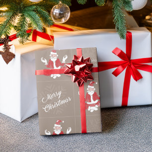 Papier Cadeau Just Breathe Yoga Santa
