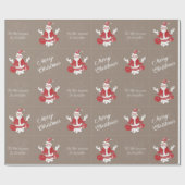 Papier Cadeau Just Breathe Yoga Santa (Plat)