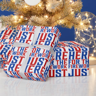 Papier Cadeau Juste Ici Pour Le Feu D'Artifice Drôle Pour Deux