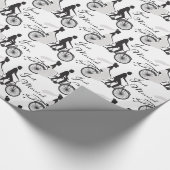 Papier Cadeau Juste marié marié et vélo de chambre (Coin)