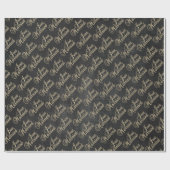 Papier Cadeau Juste marié - Tableau noir - Mariage (Plat)