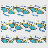 Papier Cadeau Juste nager (Plat)