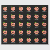 Papier Cadeau Juste Peachy Funny Peach Pun Pun Dark BG (Plat)