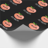 Papier Cadeau Juste Peachy Funny Peach Pun Pun Dark BG (Coin)
