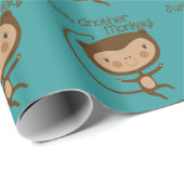 Papier Cadeau Juste un autre singe (Coin rond)