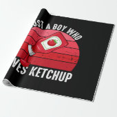Papier Cadeau Juste un garçon qui aime Ketchup (Déroulé)
