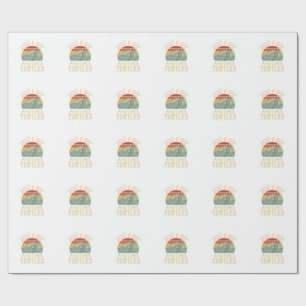 Papier Cadeau Juste un garçon qui aime les tortues Vintage Turtl