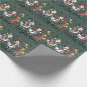 Papier Cadeau Juste un joyeux patchwork de Noël canard drôle (Coin)