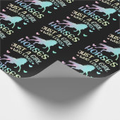 Papier Cadeau Juste Une Fille Qui Aime Le Cheval (Coin)