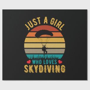 Papier Cadeau juste une fille qui aime le parachutisme