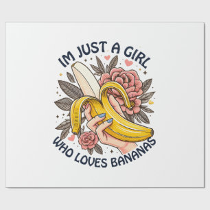 Papier Cadeau Juste Une Fille Qui Aime Les Bananes