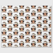 Papier Cadeau Juste une fille qui aime Noël Afro (Plat)