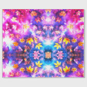 Papier cadeau Kaleidoscope à motifs floraux - (Plat)