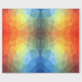 Papier Cadeau Kaleidoscope arc-en-ciel géométrique (Plat)