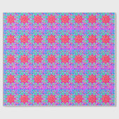 Papier cadeau Kaleidoscope Boho Red Star (Plat)