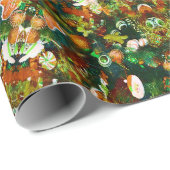 Papier Cadeau Kaleidoscope de Noël coloré (Coin rond)