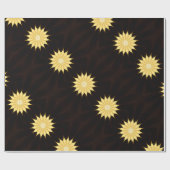 Papier Cadeau Kaleidoscope Design Bright Yellow Star (Plat)