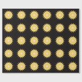 Papier Cadeau Kaleidoscope Design Bright Yellow Star (Plat)