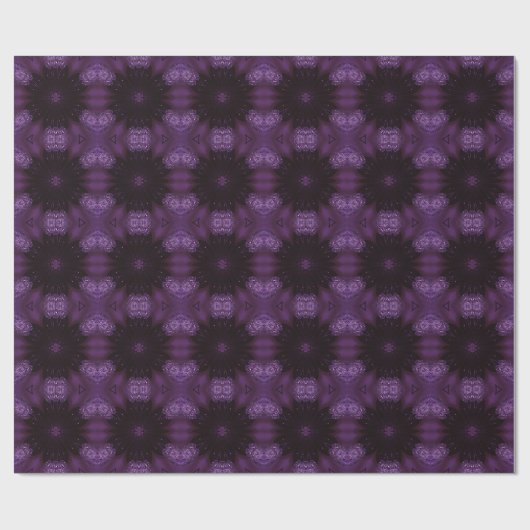 Papier Cadeau Kaleidoscope Design chic élégant violet brillant (Plat)