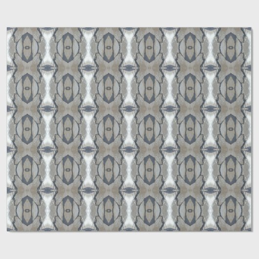 Papier Cadeau Kaleidoscope Design Motif clair et gris foncé (Plat)