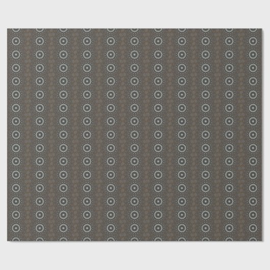 Papier Cadeau Kaleidoscope Design noir gris bleu blanc (Plat)
