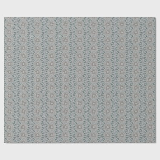 Papier Cadeau Kaleidoscope Design Rustique gris clair (Plat)