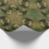 Papier Cadeau Kaleidoscope Design Star de Pampas Grass Green (Coin)