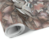 Papier Cadeau Kaleidoscope Design Star du tronc de palmier (Coin rond)