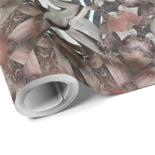 Papier Cadeau Kaleidoscope Design Star du tronc de palmier (Coin rond)