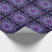 Papier Cadeau Kaleidoscope noir violet Mandala Art (Coin)