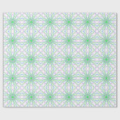 Papier Cadeau Kaléidoscope Star, White Green Blue Purple (Plat)