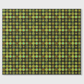 Papier Cadeau Kaleidoscopic 110714 - 16 Mandalas - sur Noir (Plat)