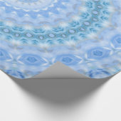 Papier Cadeau Kaleidoscopic summer circle mosaic print blue colo (Coin)