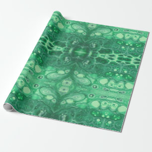 Papier Cadeau Kaliedoscope vert de tortue d'abrégé sur ton de