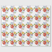 Papier Cadeau Kalocsa Brodery Motif - Art folklorique hongrois (Plat)