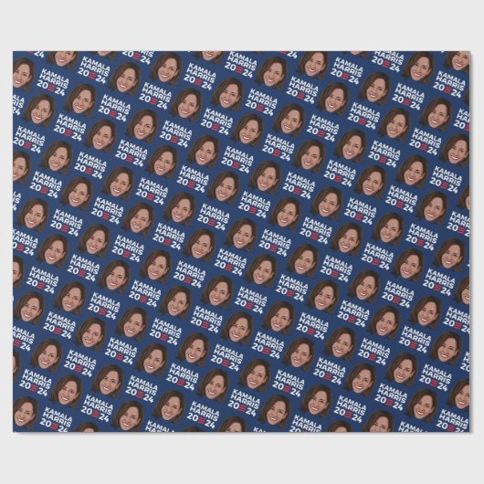 Papier Cadeau Kamala Harris 2024 (Plat)