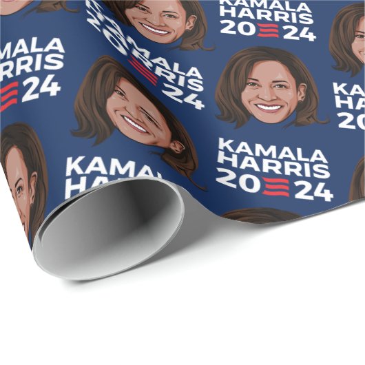 Papier Cadeau Kamala Harris 2024 (Coin rond)