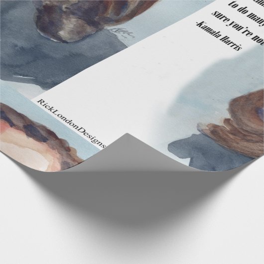 Papier Cadeau Kamala Harris & Citation (Coin)