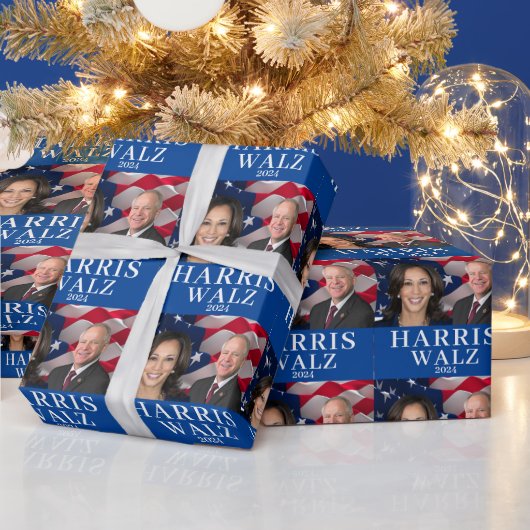 Papier Cadeau Kamala Harris Et Tim Walz 2024 (Vacances)