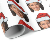 Papier Cadeau Kamala Harris Face (Coin rond)