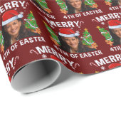 Papier Cadeau Kamala Harris Joyeux 4ème de Pâques (Coin rond)