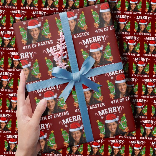 Papier Cadeau Kamala Harris Joyeux 4ème de Pâques