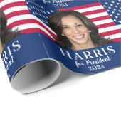 Papier Cadeau Kamala Harris Pour Président 2024 (Coin rond)