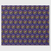 Papier Cadeau Kamala Harris Santa Hat Cadeau de Noël bleu (Plat)