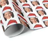 Papier Cadeau Kamala Harris Santa Hat Noël drôle (Coin rond)